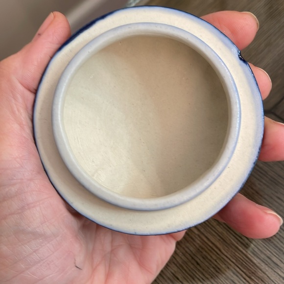 Vintage Cobalt Blue & Gold Footed Trinket Box - Picture 9 of 15